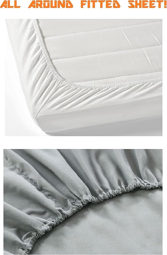 Elegant Comfort Luxury Soft 1500 Premier Egyptian 4-Piece Premium Hotel Quality Wrinkle Resistant Coziest Bedding Set, All Around Elastic Fitted Sheet, Deep Pocket up to 16inch, King, Bronze