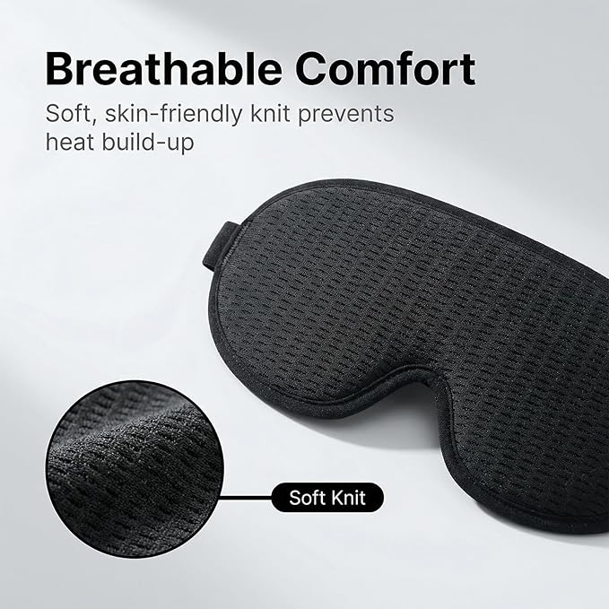 Sleep Mask Women Men 3D Contoured Eye Mask for Sleeping Mesh Fabric Side Sleeper Friendly Nap Rest Travel Essentials