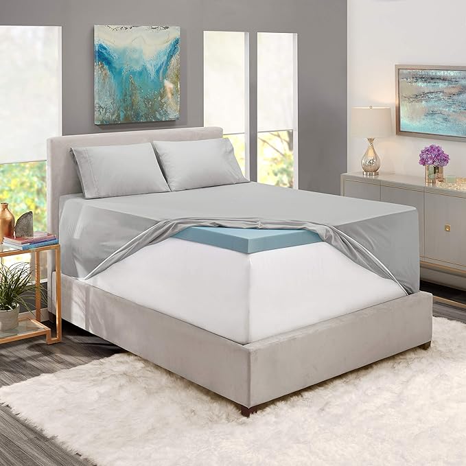 Nestl Bed Linen Set, Twin XL, Extra Deep Pocket, 4-Piece, Light Grey, Microfiber