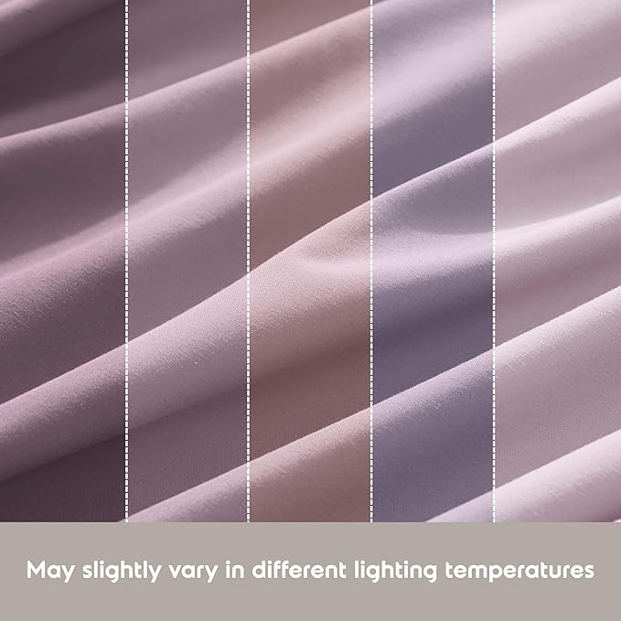 Nestl Extra Deep Full Sheet Set - 6 Piece Breathable & Cooling Sheets - Hotel Luxury Bedding Set w/18-24 Inch Deep Pockets - Easy & Secure Fit - Super Soft, Wrinkle Free & Comfy - Dusty Purple