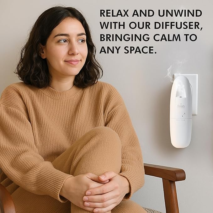 California Fresh Home Plug in Diffuser - App-Controlled, Refillable Waterless Diffuser for Home & Office - Up to 3000 Sq FT Coverage, Kid & Pet Safe, Eco-Friendly, Modern Design