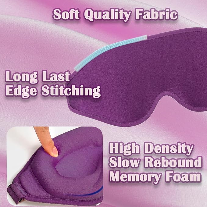 Eye Mask for Lash Extensions, Sleep Mask for Women Eyelash Extension, No Pressure 3D Contoured Lash Extension Sleep Mask, Block Out Light Sleep Protector Eye Shade Cover for Travel Yoga Nap