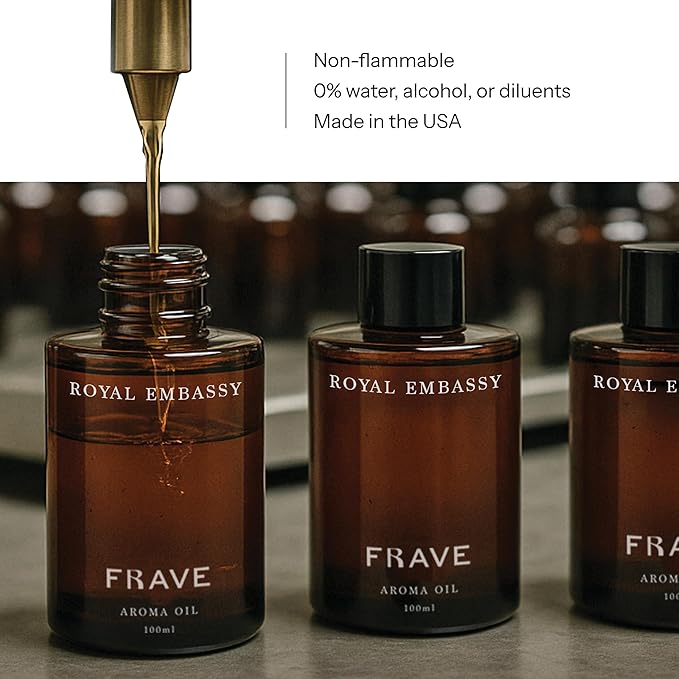 Royal Embassy Hotel Diffuser Oil, 100ml, 3.38 oz, Scent Inspired by Dubai Luxury Hotels, Luxurious Aromatherapy Refill Fragrance for Waterless Cold Air Diffusers, Home, Office, Hotel