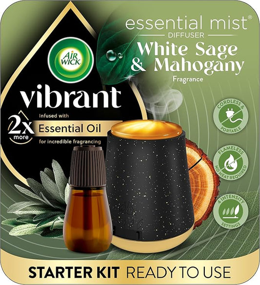 AIR WICK® Essential Mist - Vibrant Starter Kit White Sage & Mahogany 3/1 ct.
