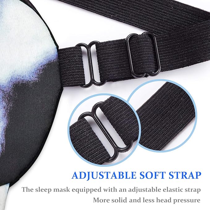 Tphon Sleep Mask for Adult Kids Boys Girls Funny Blindfolds Soft Cute Animal Sleeping Masks with Adjustable Strap for Travel Naps Shift Works Games