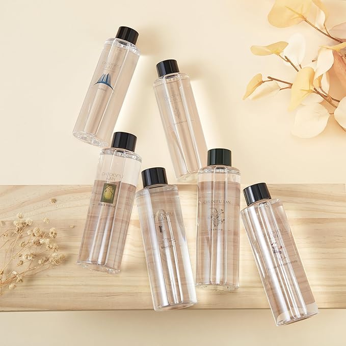 Cherry Blossoms Reéd Diffuser Refill 200ml/6.76 fl oz Natural Essential Scented Oil, Best for Aromatherapy, SPA and Home, 0% Alcohol