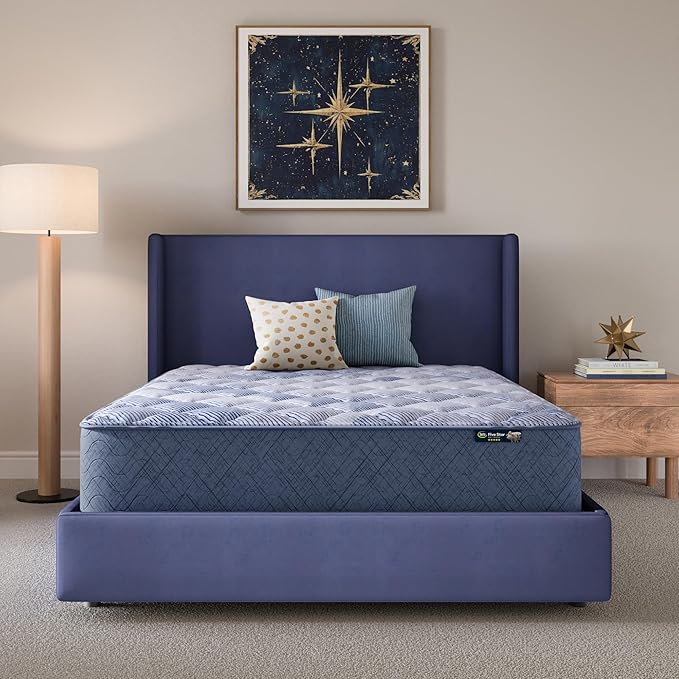 Serta Five Star Mattress Tranquility 14-Inch Plush – Cal King – Zoned Support, Pressure Relief, Cooling Comfort – Made in USA – Bed-in-a-Box – 100 Night Trial, 10-Year Limited Warranty