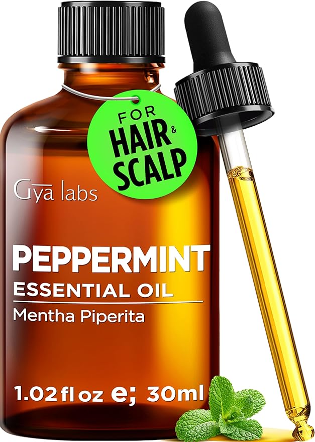 Gya Labs Peppermint Essential Oil - 1.02 Fl Oz - for Hair, Skin, Diffuser, Aromatherapy & DIY Candle Making Scent