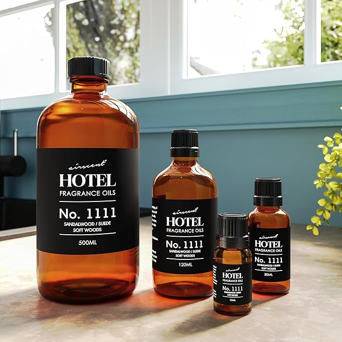 AirScent My Way Diffuser Oil No. 1111 Inspired by the 1 Hotel Miami Scent - Sandalwood Suede Soft Woods - Fragrance Oil for Ultrasonic and Waterless Diffusers and Crafting - 30 mL, 1 fl oz Bottle
