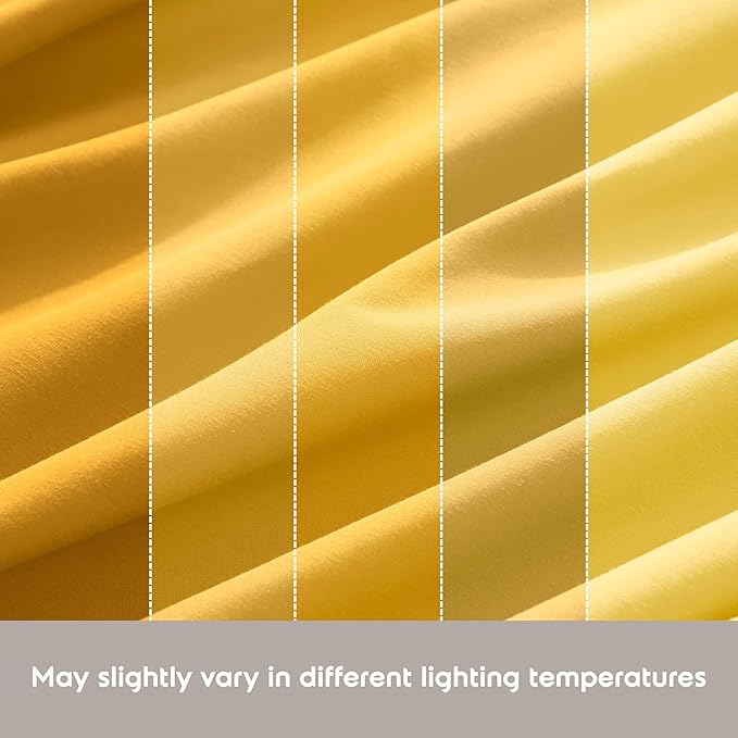 Nestl Extra Deep Full Sheet Set - 6 Piece Breathable & Cooling Sheets - Hotel Luxury Bedding Set w/18-24 Inch Deep Pockets - Easy & Secure Fit - Super Soft, Wrinkle Free & Comfy - Yellow