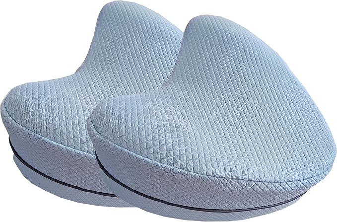 Replacement Pillow Cover for Contour Legacy Leg & Knee Foam Support Pillow-Cover ONLY (Blue，2 Pack)