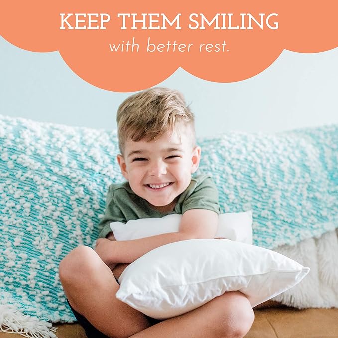 Little Sleepy Head Youth Pillow 16x22 - Soft & Hypoallergenic Bed Pillow Youth Pillows for Sleeping Age 5-10 - Snugly Designed Youth Neck Pillows for Travel, School and Bedtime - (1 Pack)