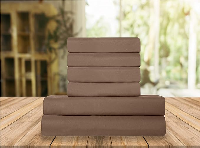 Elegant Comfort Luxury Soft Bed Sheets 1500 Premium Hotel Quality Microfiber Softness Wrinkle and Fade Resistant (4-Piece) Bedding Set, Twin/Twin XL, Warm Taupe