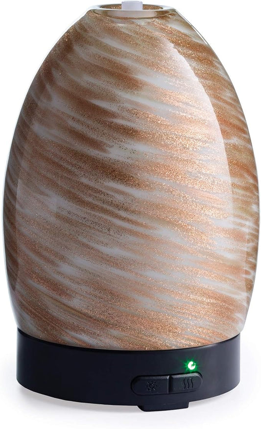 Airome Sparkling Sands Medium Essential Oil Diffuser|100 mL Humidifying Ultrasonic Aromatherapy Diffuser 8 Colorful LED Lights, Intermittent & Continual Mist, Auto Shut-Off
