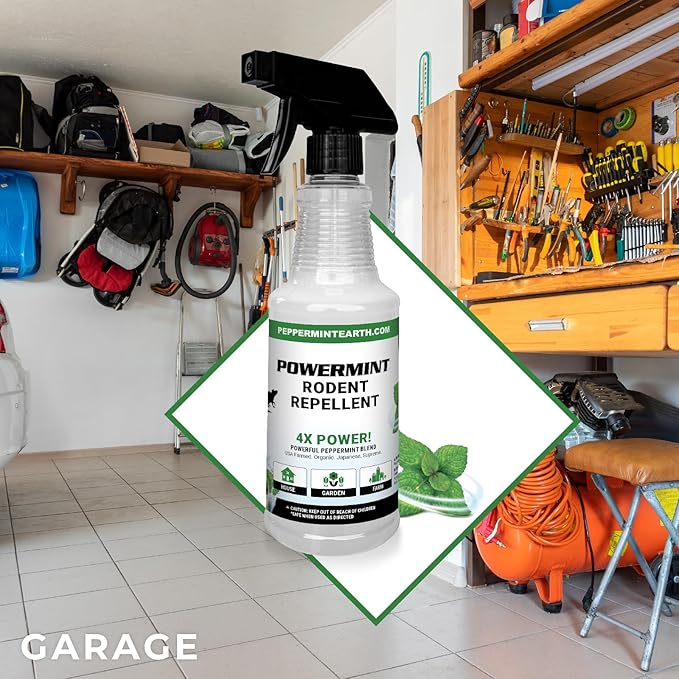 Powermint 16 Oz Peppermint Oil Rodent Repellent Spray