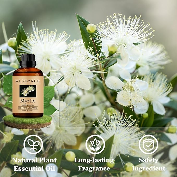Myrtle Essential Oils 120ML, Pure Myrtle Essential Oil for Aromatherapy Diffuser - 4 Fl Oz