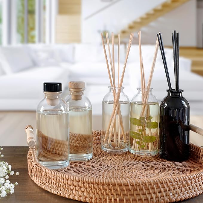 Urban Naturals Stress Relief Eucalyptus Spearmint Reed Diffuser Oil Refill | Fill Your own DIY Diffuser Bottle! Includes Replacement Reed Sticks