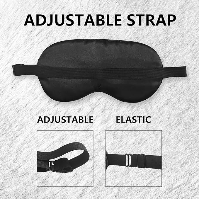 Bride Silk Eye Mask for Sleeping, Bride Eye Mask,Bridal Shower Gifts Blindfold Adjustable Strap Night Sleep Mask for Bride Groom, Engagement Wedding Gifts Sleeping Mask Eye Cover