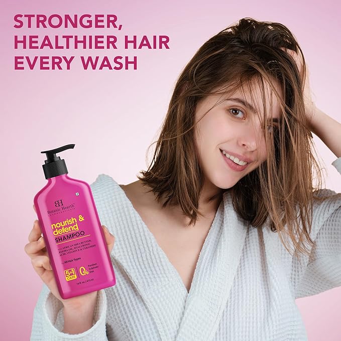 Botanic Hearth African Shea Butter Shampoo Infused With Jojoba Oil, Hyaluronic Acid, Vitamin E & Ceramide | Clarifying Shampoo To Nourish, Defend & Strengthen Hair | For All Hair Types, 16 Fl Oz