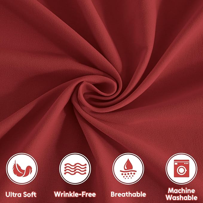 Twin Sheets Set, 3 Pieces Hotel Luxury Soft Microfiber Bed Sheets Set, Up to 16" Deep Pockets, Oeko-Tex Sheets with Elastic, Breathable, Wrinkle Free (Wine Red, Twin)