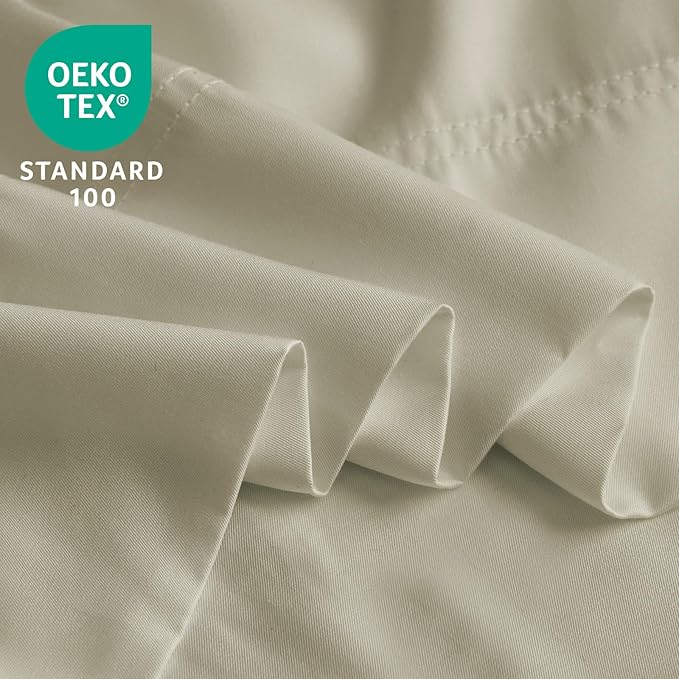 BEDELITE Standard Pillow Cases Set of 2, Rayon Derived from Bamboo, Cooling Pillow Cases for Hot Sleepers & Night Sweats, Breathable Silky Soft Envelope Pillowcases(Linen, 20"x26")