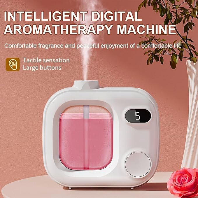 Waterless Essential Oil Aromatherapy Diffuser Mini Led Smart Aroma 360 Small Difusor Cordless for Home Large Rooms Scent Bathroom Hotel Collection Office Car Fragrance Air Scent Humidifier