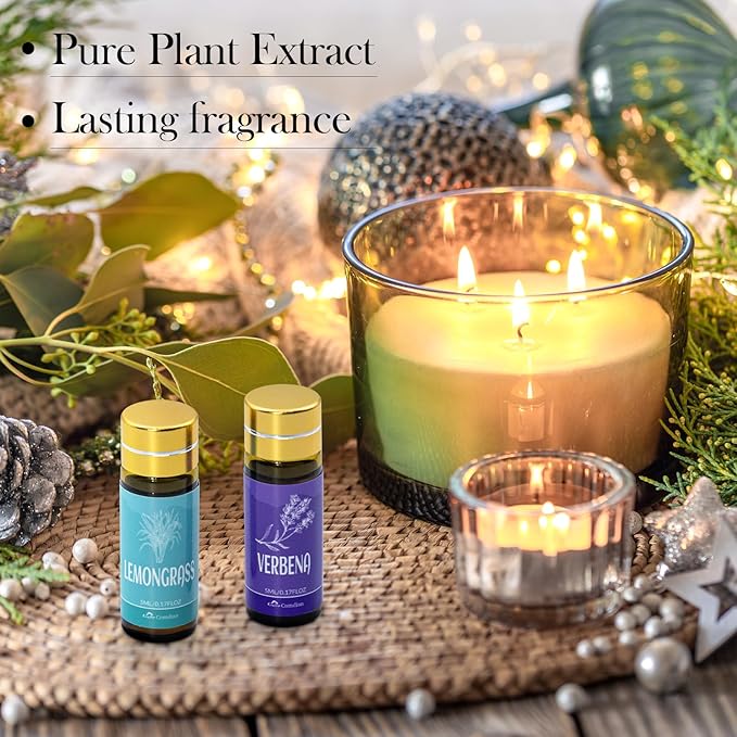 Essential Oil Set, 15 Pcs Fragrance Aromatherapy Oils for Skin, Diffusers, Home Care, Humidifier Laundry, Candle Making - Tea Tree, Sandalwood, Lavender, Vanilla, Peppermint and More(5mL)