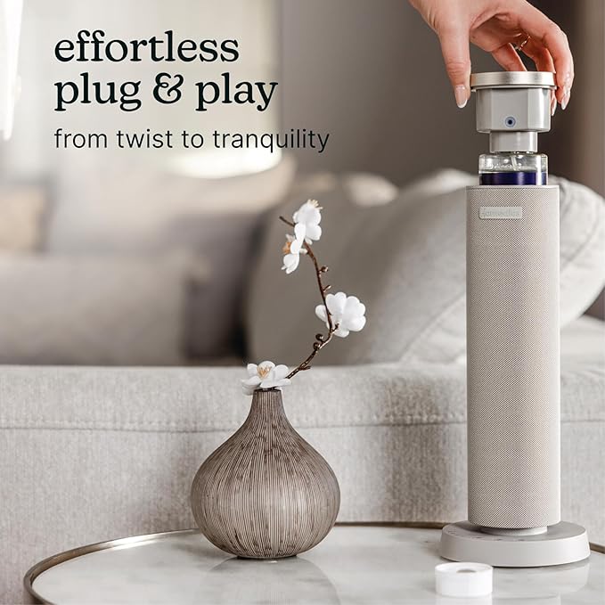 Homedics SereneScent Waterless Diffuser Oil Refill — White Sage & Moss (120ml). Fresh & Earthy Home Fragrance. Compatible with SereneScent Diffusers. Easy Twist Plug & Play