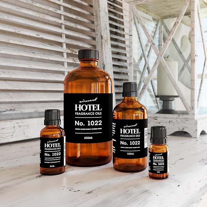 AirScent Hotel Diffuser Oil No. 1022 - Tangelo Golden Bamboo Sundried Woods - Hotel Scent Dupe - Fragrance Oil for Ultrasonic and Waterless Diffusers and Crafting - 500 mL, 16.9 fl oz Glass Bottle