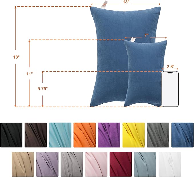 NTBAY Tiny Pillows, Down Alternative 7"x11" 100% Microfiber, Filler: 100% Polyester Mini Pillow for Travel, Pets, Soft Machine Washable Small Pillows for Neck, Wrist, Lumbar and Knee, Dark Brown