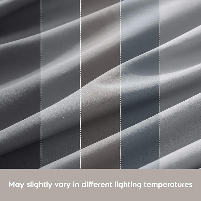Nestl Extra Deep Queen Sheet Set - 6 Piece Breathable & Cooling Sheets - Hotel Luxury Bedding Set w/18-24 Inch Deep Pockets - Easy & Secure Fit - Super Soft, Wrinkle Free & Comfy - Grey