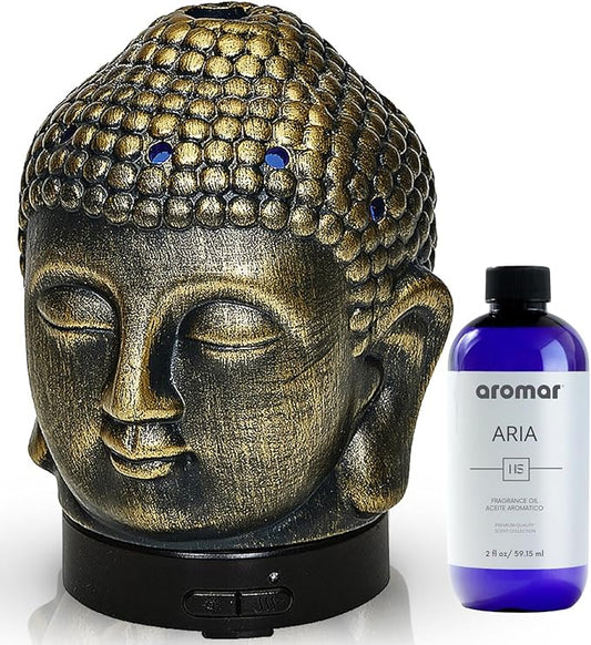 Aromar Buddha Ceramic Diffuser, Bronze