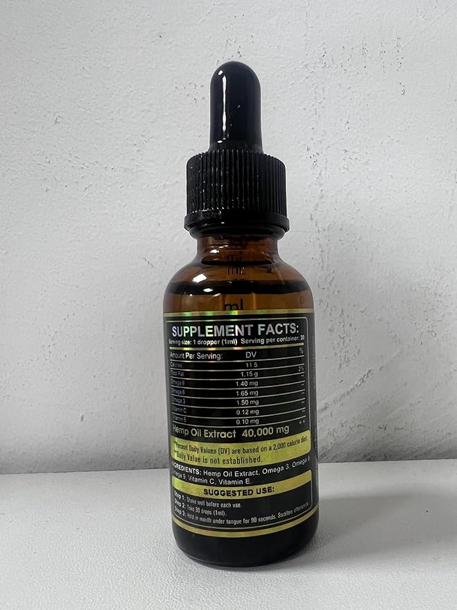 (2-Pack) High Potency Hemp Oil - Maximum Strength, Immune System Support, Focus Calm, Relaxation, Mood, Pure Extract, Organic, Vegan, Non-GMO