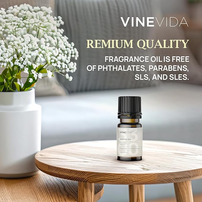 VINEVIDA [Set of 8] Luxe Scents for Candle Making, Made in USA Candle Fragrance Oil, Soap Making Essential Oils, Diffuser Oil Scents