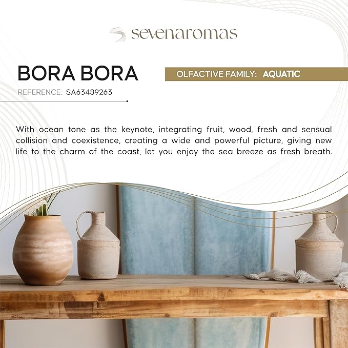 SevenAromas Hotel Scent Diffuser Oil, Luxury Hotel-Inspired Essential Oil for Aromatherapy & HVAC Diffusers – Premium Dropper Bottle - 145 ml 5 FL oz (Bora Bora)