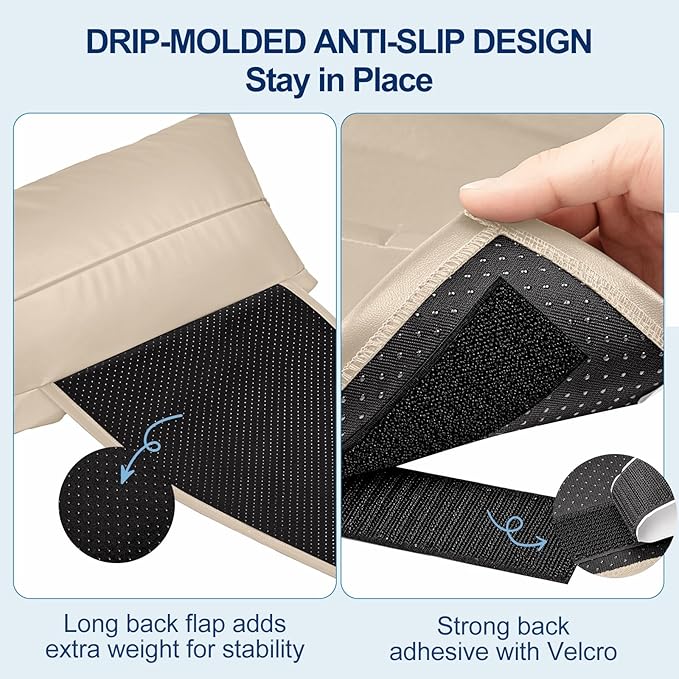 Leather Recliner Pillow, Adjustable Neck & Head Support Pillow, Pu Leather Non-Slip Headrest for Pain Relief & Relaxation, Ideal for Recliner Chair, Couch, Office Chair, Sofa