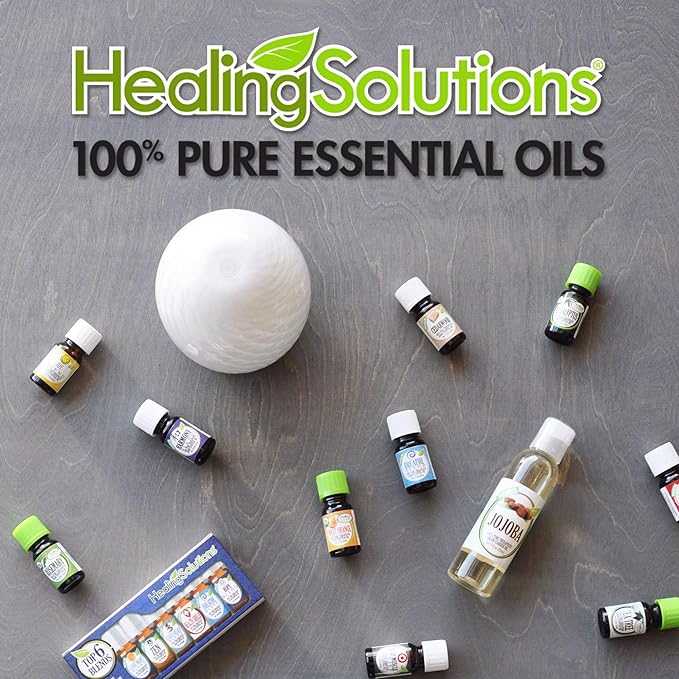 Healing Solutions Ravintsara Essential Oil 0.33 oz (10ml) – Pure Organic Ravintsara for Hair, Diffuser, Skin, & Aromatherapy