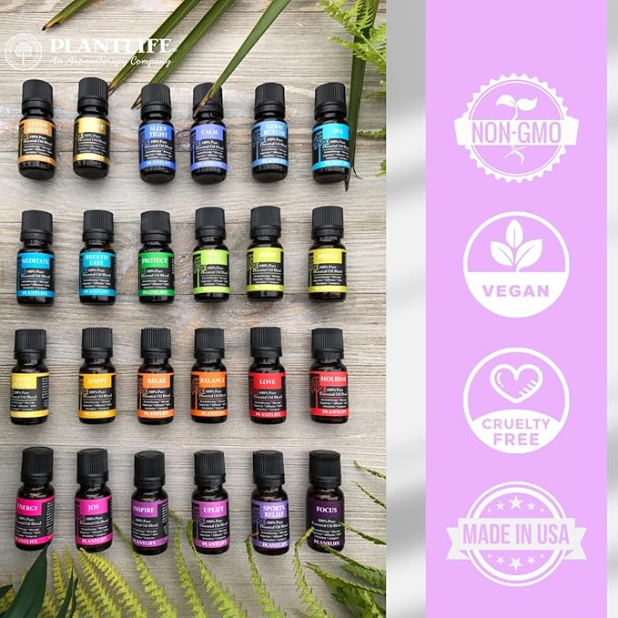 Plantlife Candy Cane Aromatherapy Essential Oil Blend - Straight from The Plant 100% Pure Therapeutic Grade - No Additives or Fillers - Made in California 10 ml