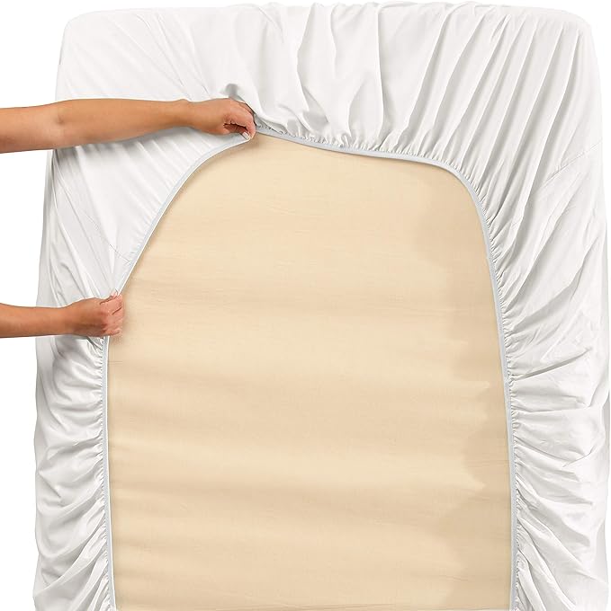 Hearth & Harbor Extra Deep Pocket Sheets - Fits Mattress 18-24 Inches Deep - Extra Deep Pocket Full Size Sets - 6 Piece Full Size - Full - White