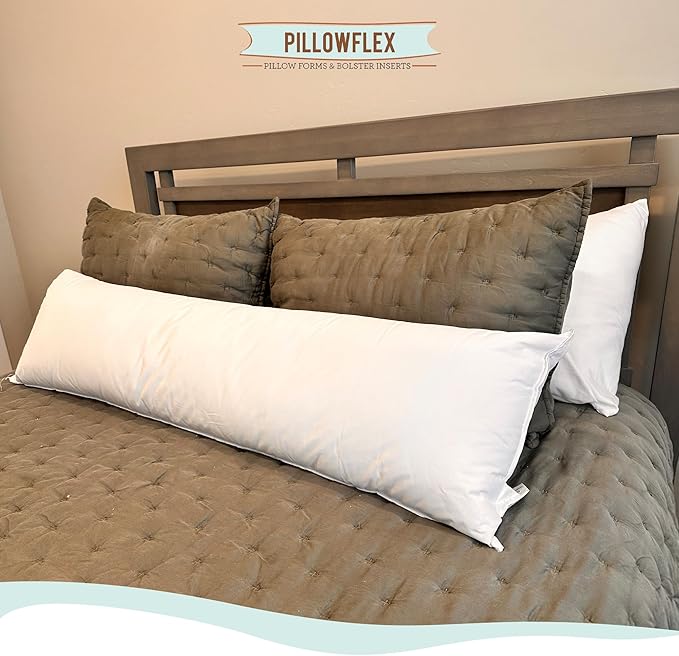 Pillowflex Synthetic Down Pillow Insert - 16x28 Down Alternative Pillow, Ultra Soft, Large Rectangle, Lumbar, Kilim, Back, Sleeping Pillow - 1 Decorative Pillow Form
