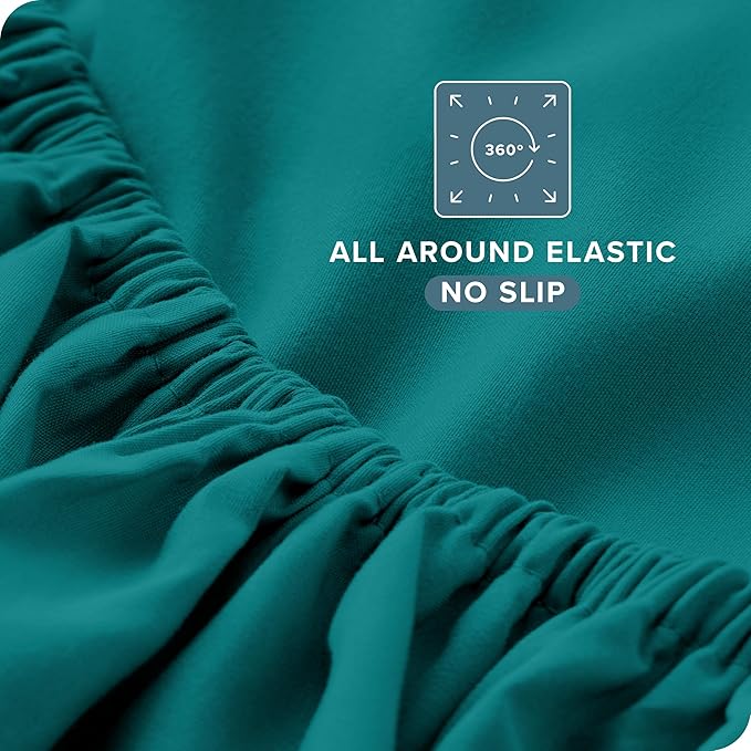 Bare Home Full Sheet Set - 1800 Ultra-Soft Microfiber Full Bed Sheets - Double Brushed - Deep Pockets - Easy Fit - 4 Piece Set - Bedding Sheets & Pillowcases (Full, Emerald)