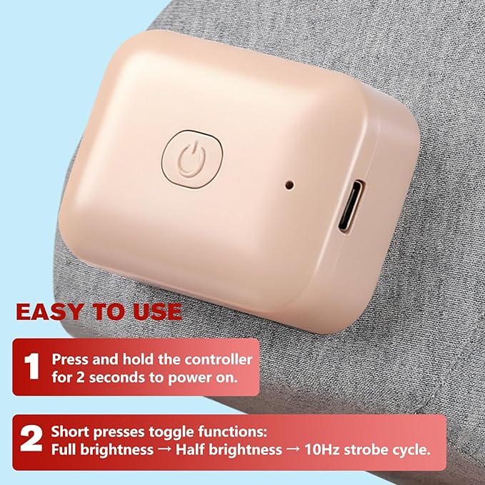 Portable Red Light Therapy Neck Pillow with Infrared, Cervical Spine Pain Relief for Joint Stiffness, Cordless for Home & Travel