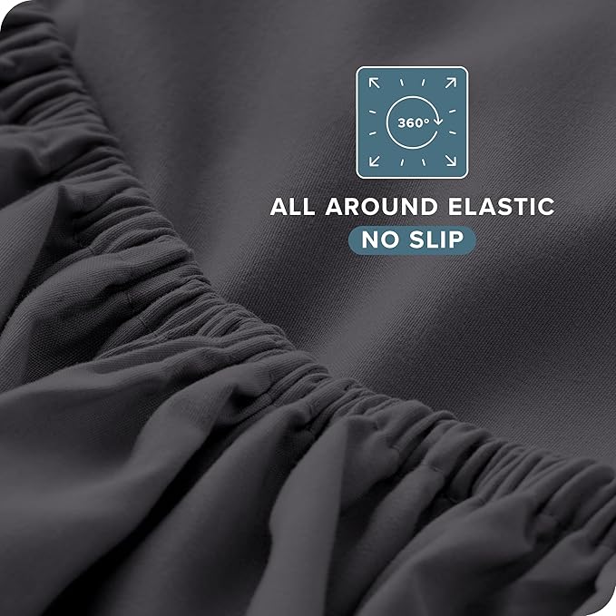 Bare Home King Sheet Set - 1800 Ultra-Soft Microfiber King Bed Sheets - Double Brushed - Deep Pockets - Easy Fit - 4 Piece Set - Bedding Sheets & Pillowcases (King, Forged Iron Grey)