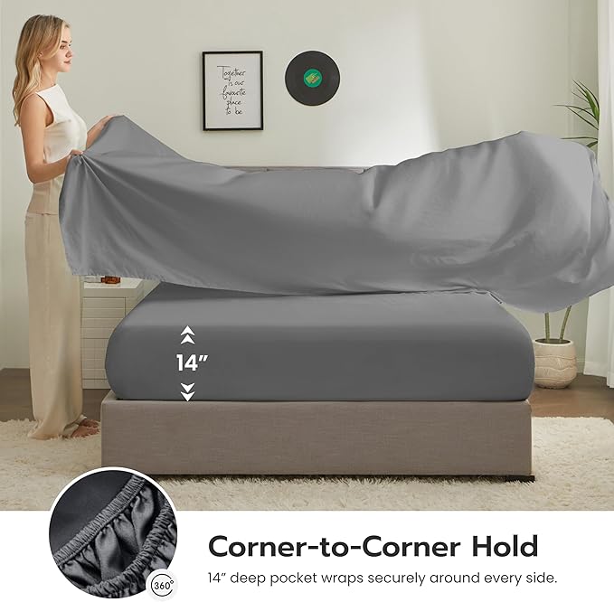 Joiedomi California King Comforter Set with Sheets Navy Blue, 7 Pieces Bedding Set with 1 Down Alternative Comforter, 1 Flat Sheet, 1 Fitted Sheet, 2 Pillowcases and 2 Pillow Shams, Bed in a Bag