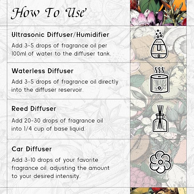 HIQILI Wild Bluebell Diffuser Oil for Scent Diffusers, Inspired by Jo M.lone's, Work & Relax, Ideal for Office, Bathroom, Travel - 3.38 Fl Oz