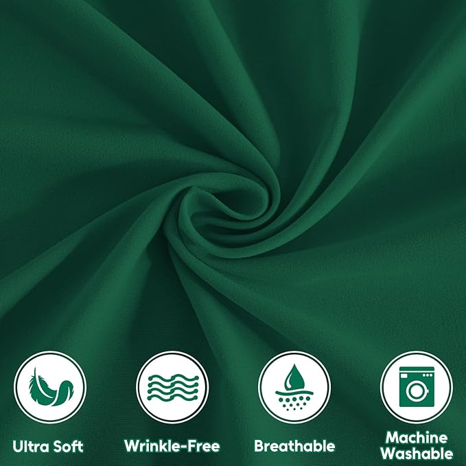 Twin Sheets Set, 3 Pieces Hotel Luxury Soft Microfiber Bed Sheets Set, Up to 16" Deep Pockets, Oeko-Tex Sheets with Elastic, Breathable, Wrinkle Free (Forest Green, Twin)