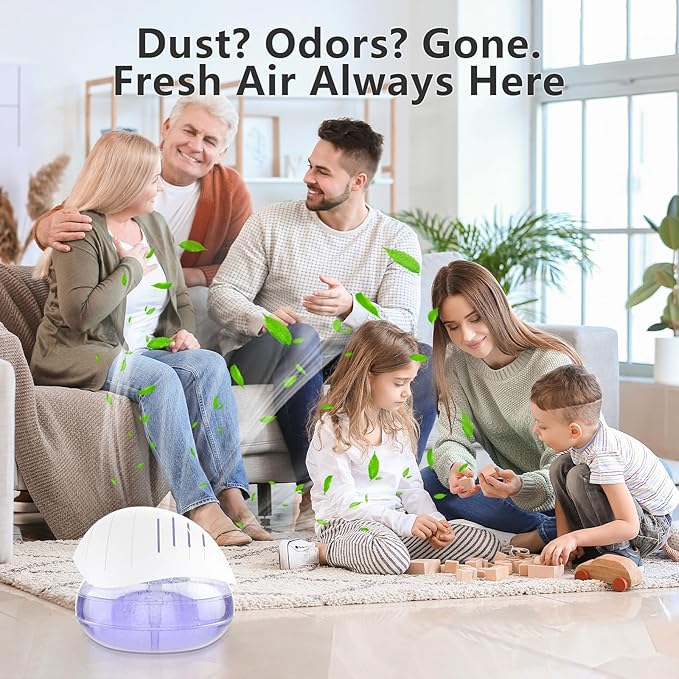 BBMars Aromatherapy Essential Oil Diffuser, Water Washable Air Purifier with 7 Color LED Night Light, Small Air Cleaner for Smoke & Pet Odor, Home Office Air Freshener