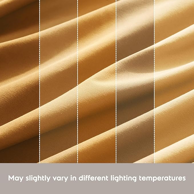 Nestl Extra Deep Full Sheet Set - 6 Piece Breathable & Cooling Sheets - Hotel Luxury Bedding Set w/18-24 Inch Deep Pockets - Easy & Secure Fit - Super Soft, Wrinkle Free & Comfy - Camel Gold