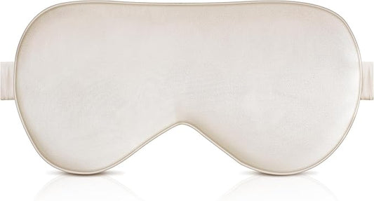 BOKOR Nature Silk Sleep Eye Mask, Sleeping Mask, Dark Circles and Puffiness, Improve Sleep, Light Blocking Eye Cover - Champagne