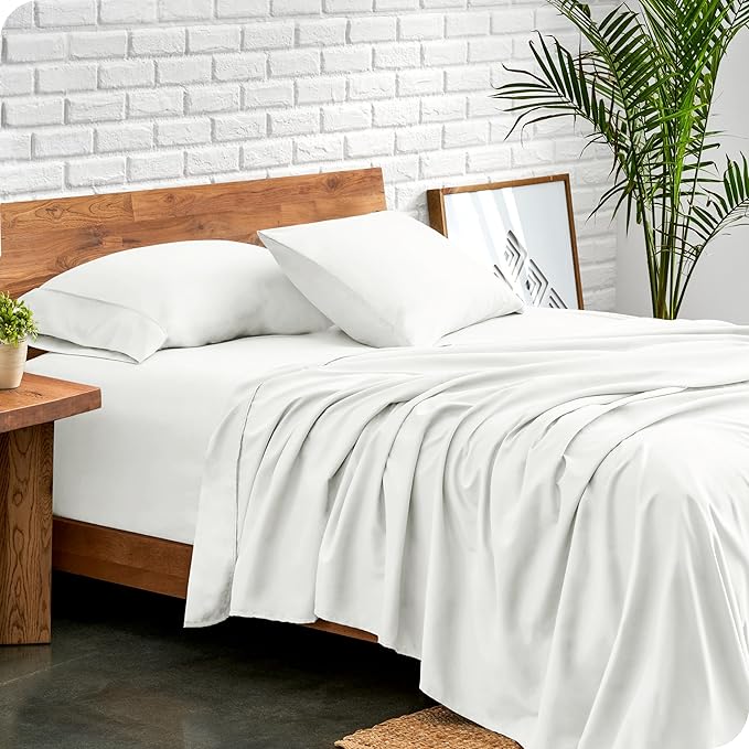 Bare Home Twin Sheet Set - 1800 Ultra-Soft Microfiber Twin Bed Sheets - Double Brushed - Deep Pockets - Easy Fit - 3 Piece Set - Bedding Sheets & Pillowcases (Twin, Cream)